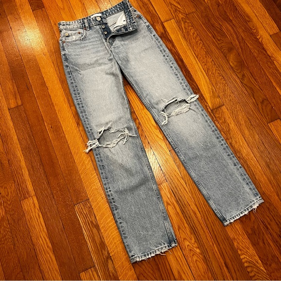 Zara straight leg distressed jeans - Picture 6 of 12
